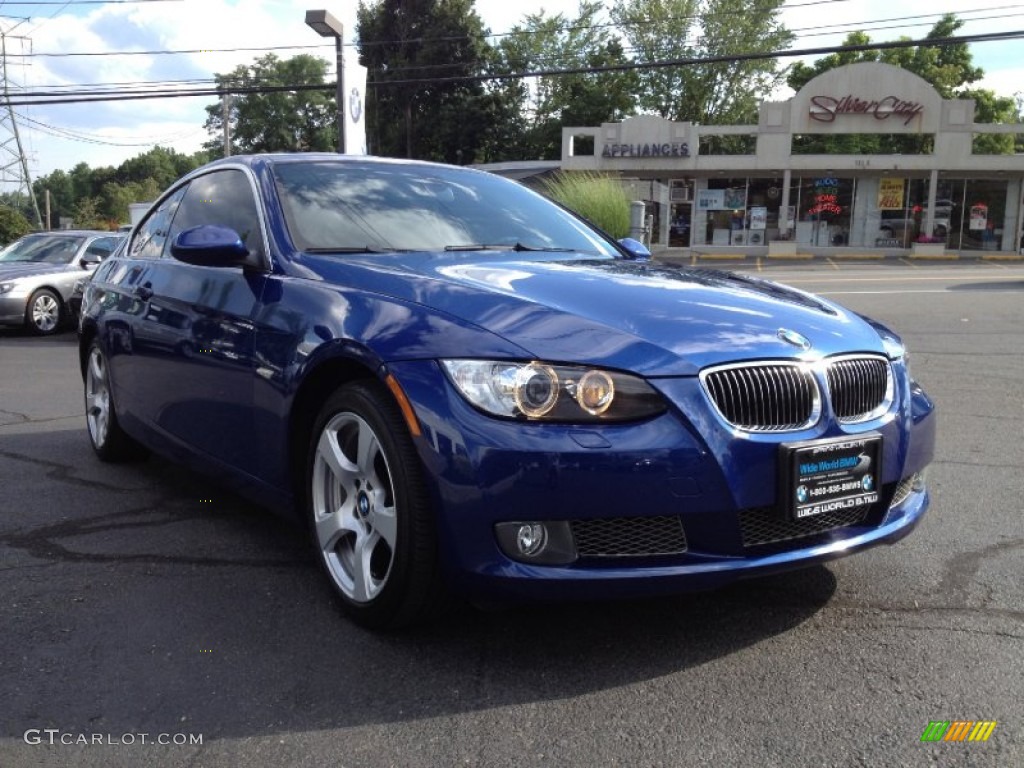 2007 3 Series 328xi Coupe - Montego Blue Metallic / Cream Beige photo #3