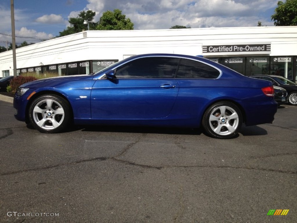 2007 3 Series 328xi Coupe - Montego Blue Metallic / Cream Beige photo #4