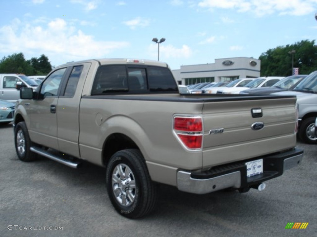 2010 F150 XLT SuperCab 4x4 - Pueblo Gold Metallic / Tan photo #6