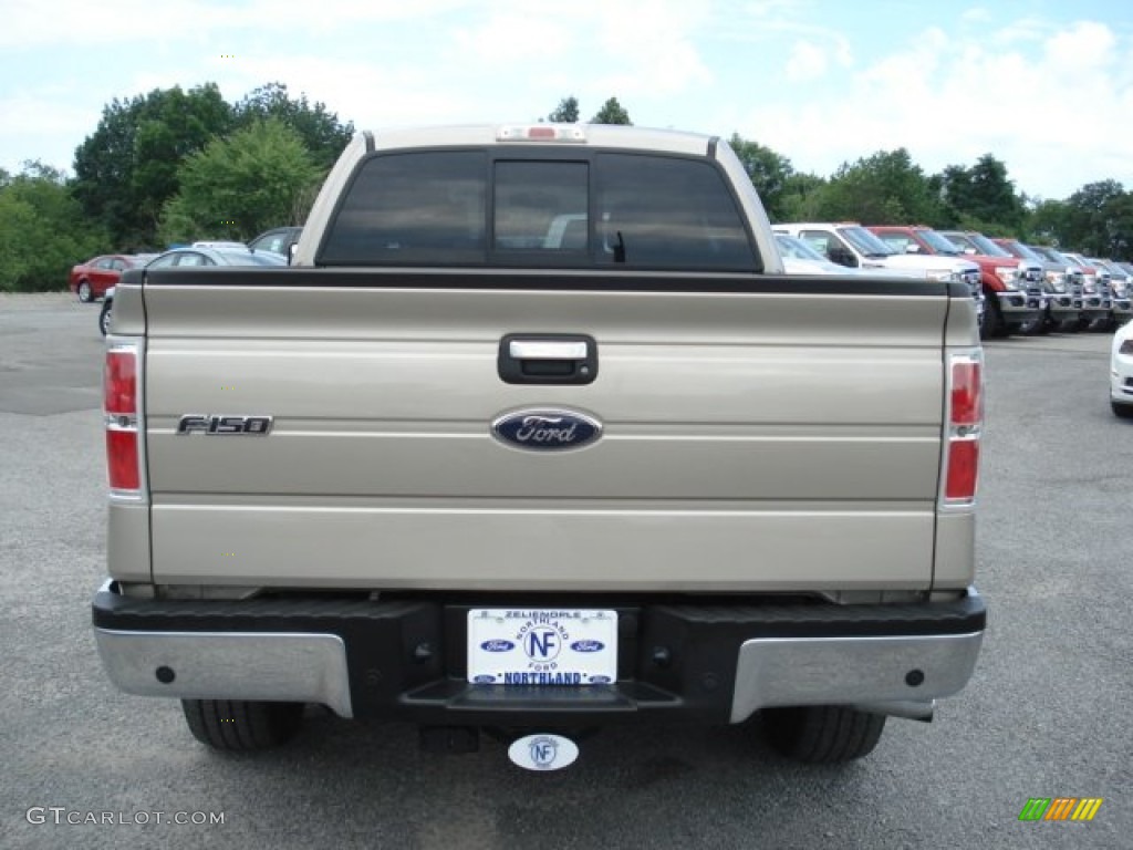 2010 F150 XLT SuperCab 4x4 - Pueblo Gold Metallic / Tan photo #7