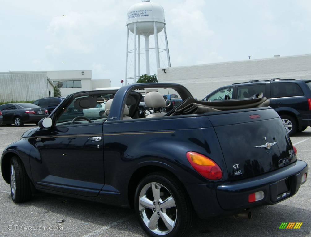 2005 PT Cruiser GT Convertible - Midnight Blue Pearl / Taupe/Pearl Beige photo #24