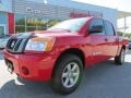 2010 Red Alert Nissan Titan SE Crew Cab  photo #1