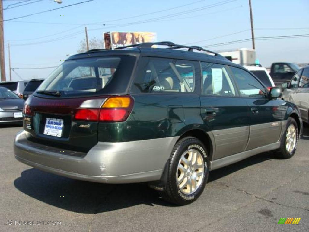 2003 Outback Limited Wagon - Timberline Green Pearl / Beige photo #3
