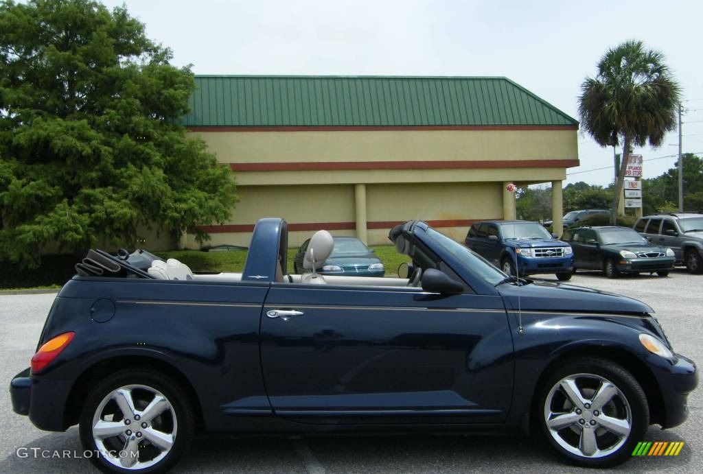2005 PT Cruiser GT Convertible - Midnight Blue Pearl / Taupe/Pearl Beige photo #27