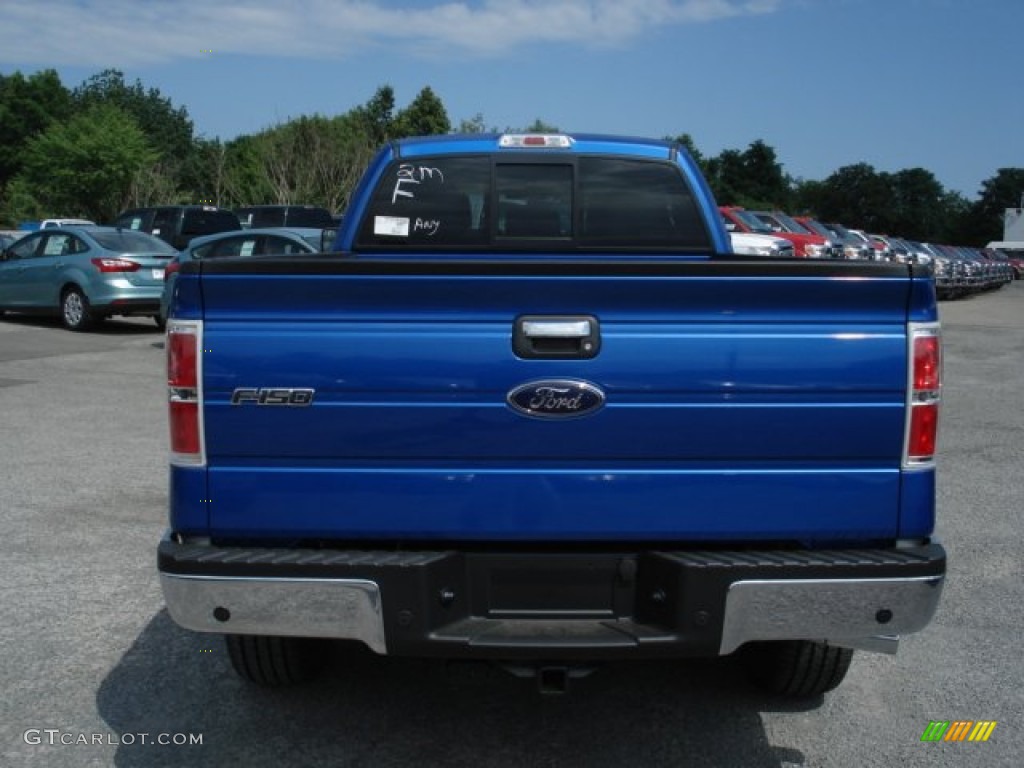 2012 F150 XLT SuperCab 4x4 - Blue Flame Metallic / Steel Gray photo #7