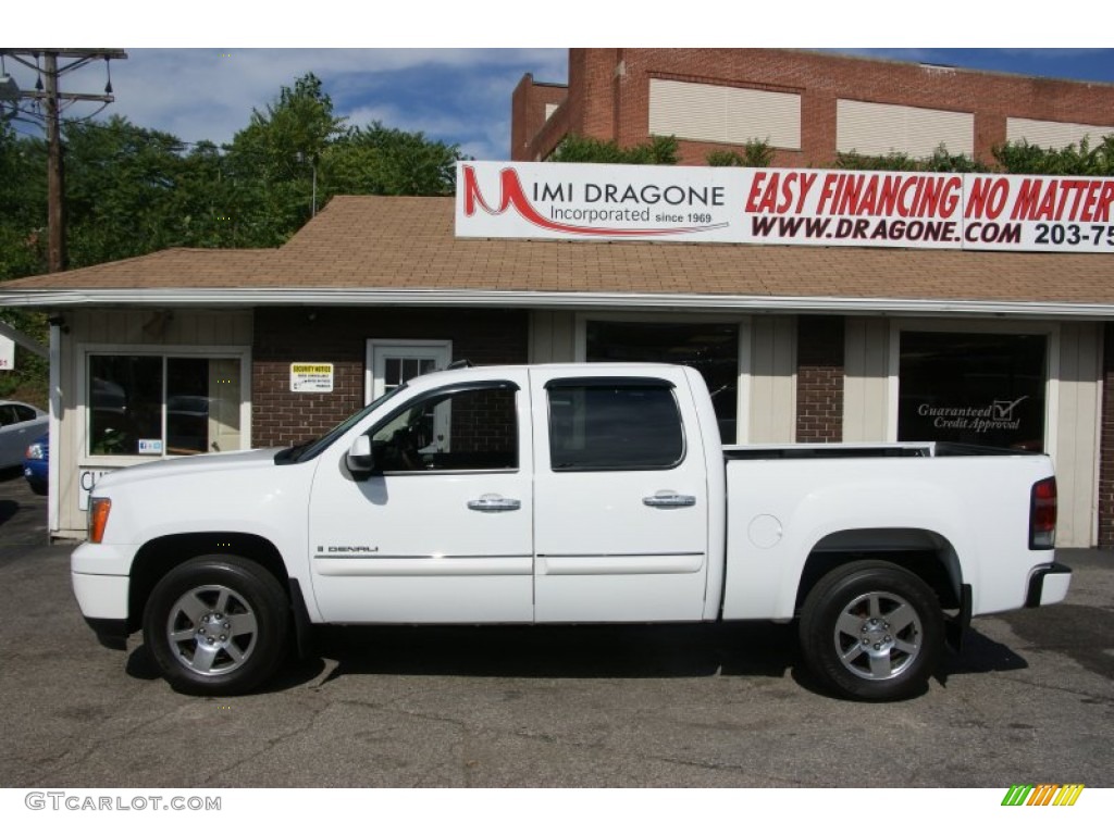 2008 Sierra 1500 Denali Crew Cab AWD - Polar White / Ebony photo #7