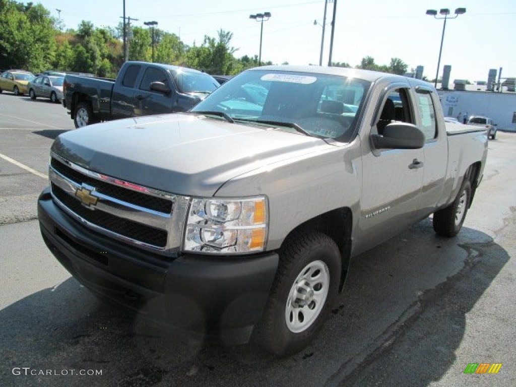 2012 Silverado 1500 Work Truck Extended Cab 4x4 - Graystone Metallic / Dark Titanium photo #6