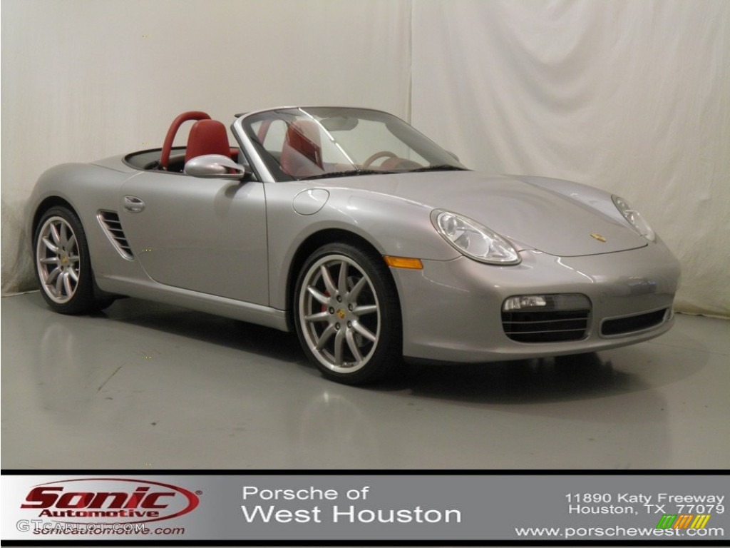 2008 Boxster RS 60 Spyder - Arctic Silver Metallic / Carrera Red photo #1