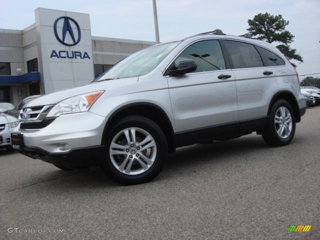 2010 CR-V EX AWD - Alabaster Silver Metallic / Gray photo #2