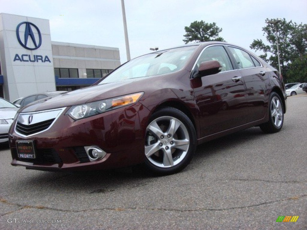 2012 TSX Technology Sedan - Basque Red Pearl / Parchment photo #1