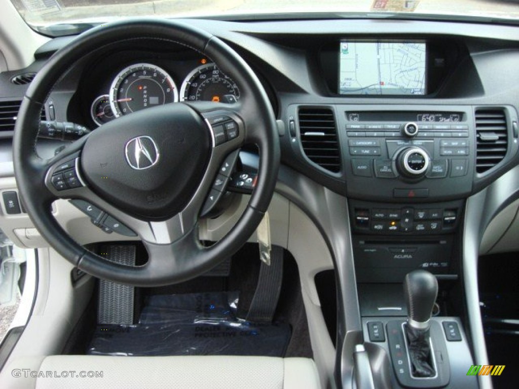 2011 Acura TSX Sport Wagon Taupe Dashboard Photo #67798839