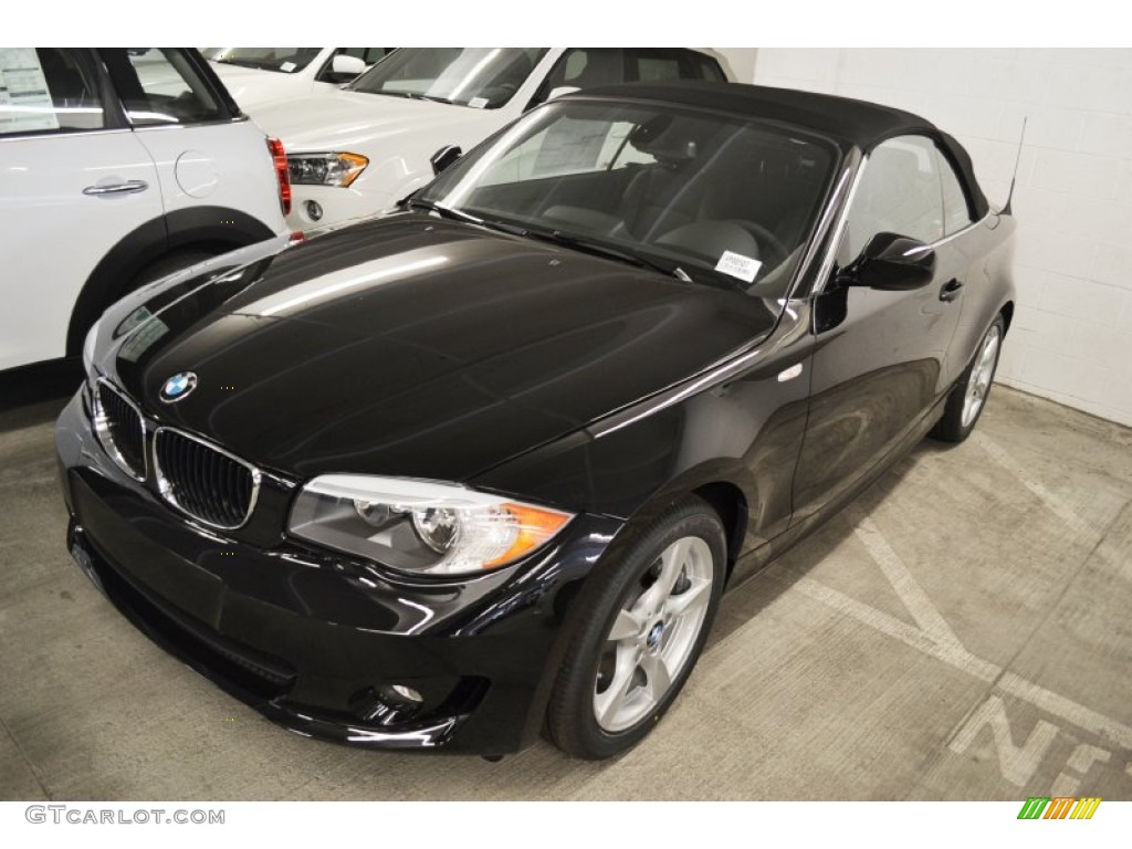 2012 1 Series 128i Convertible - Jet Black / Black photo #9