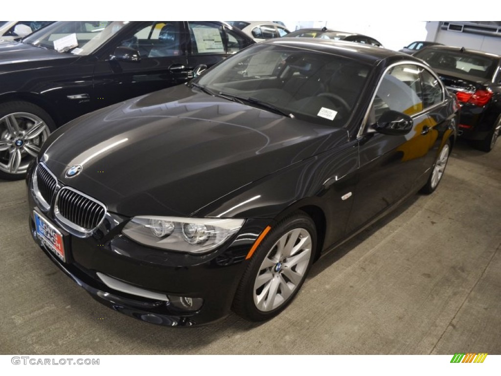 2012 3 Series 328i Coupe - Jet Black / Black photo #9