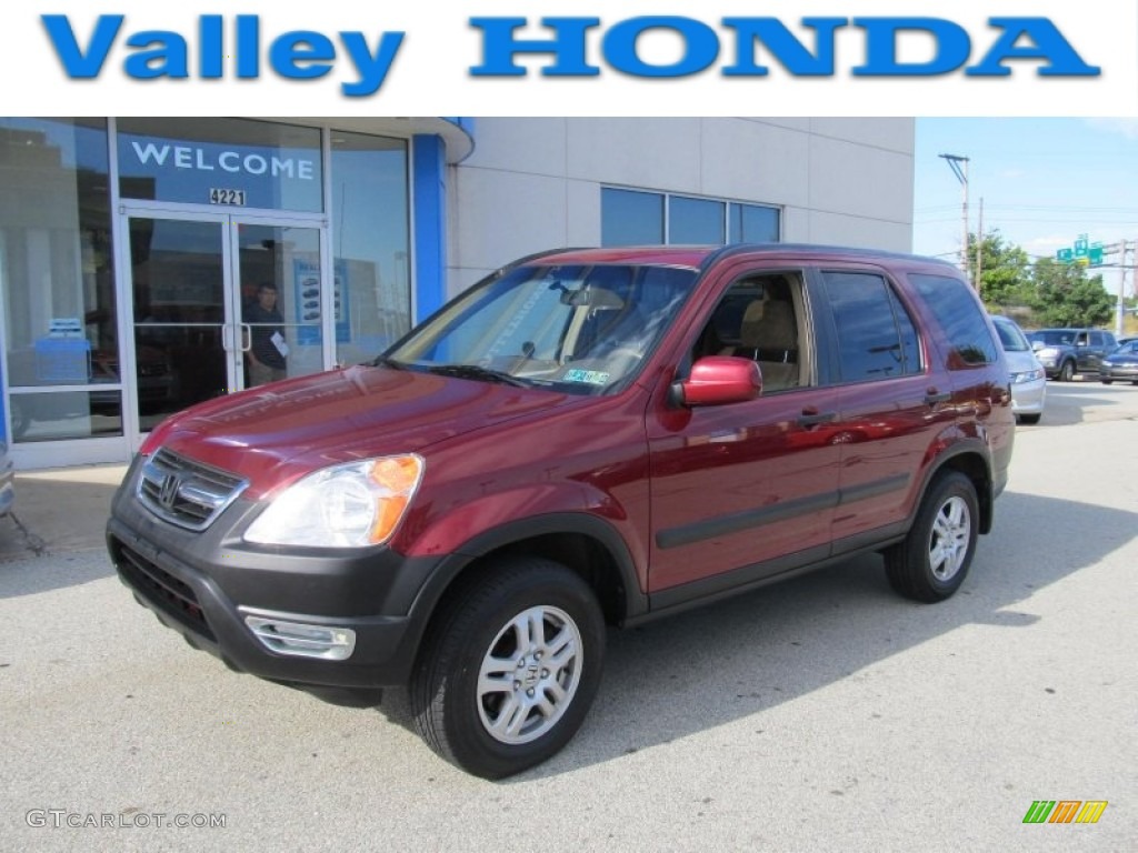 2004 CR-V EX 4WD - Chianti Red Pearl / Saddle photo #1