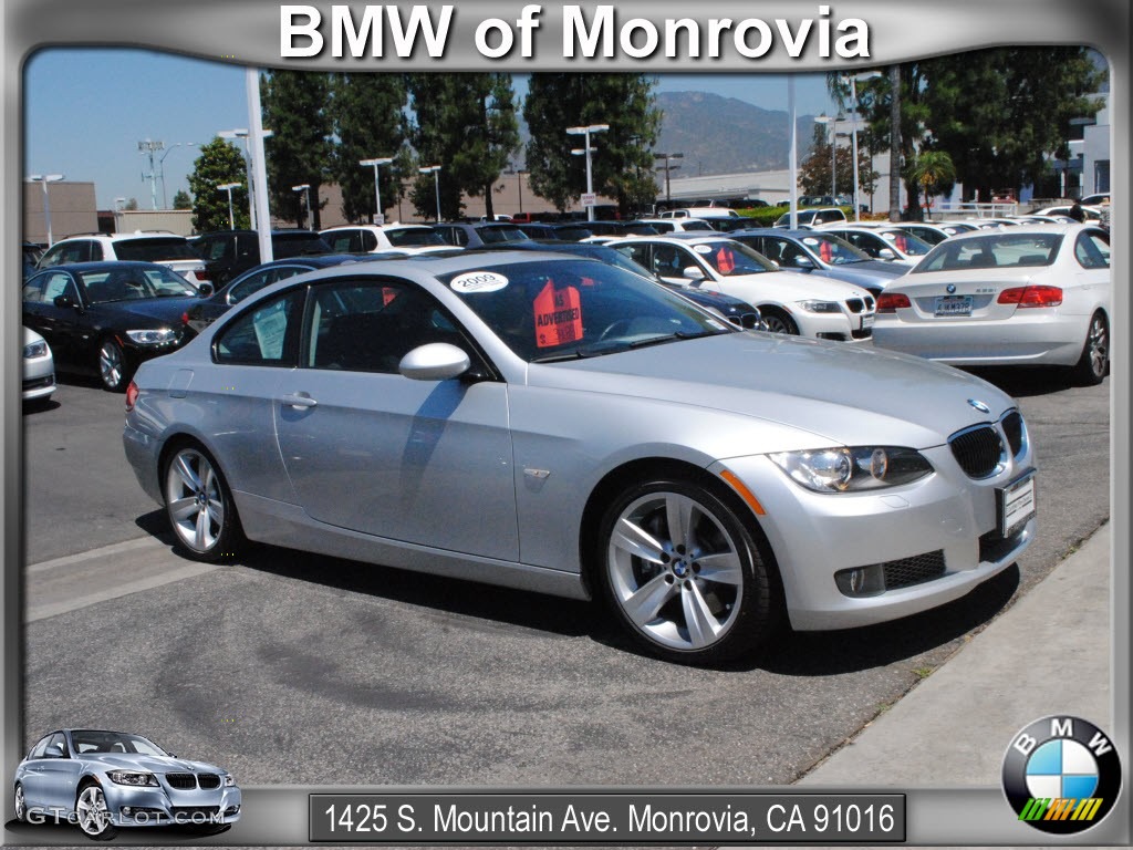 2009 3 Series 335i Coupe - Titanium Silver Metallic / Black photo #1