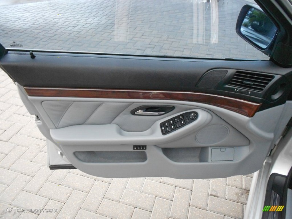 2002 BMW 5 Series 540i Sedan Grey Door Panel Photo #67801960