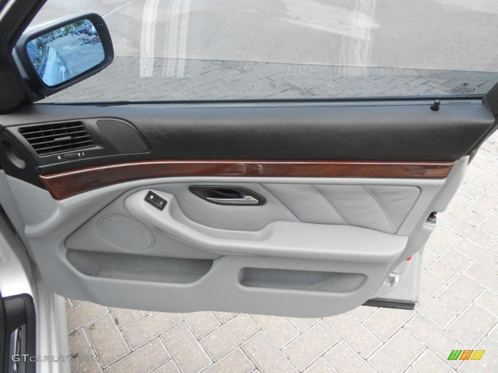 2002 BMW 5 Series 540i Sedan Grey Door Panel Photo #67801995