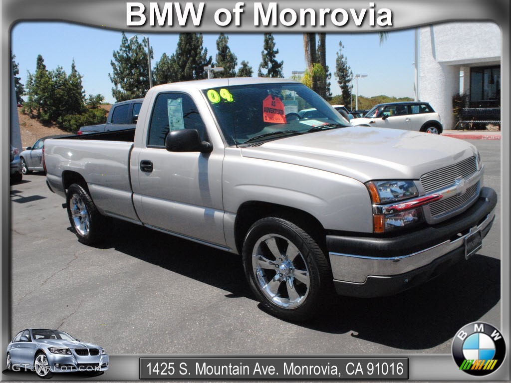 2004 Silverado 1500 LS Regular Cab - Silver Birch Metallic / Dark Charcoal photo #1