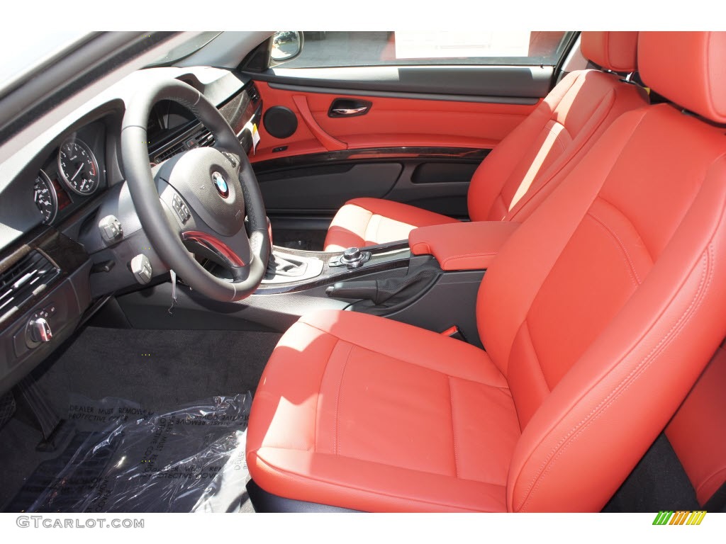 Coral Red/Black Interior 2012 BMW 3 Series 328i Coupe Photo #67803357