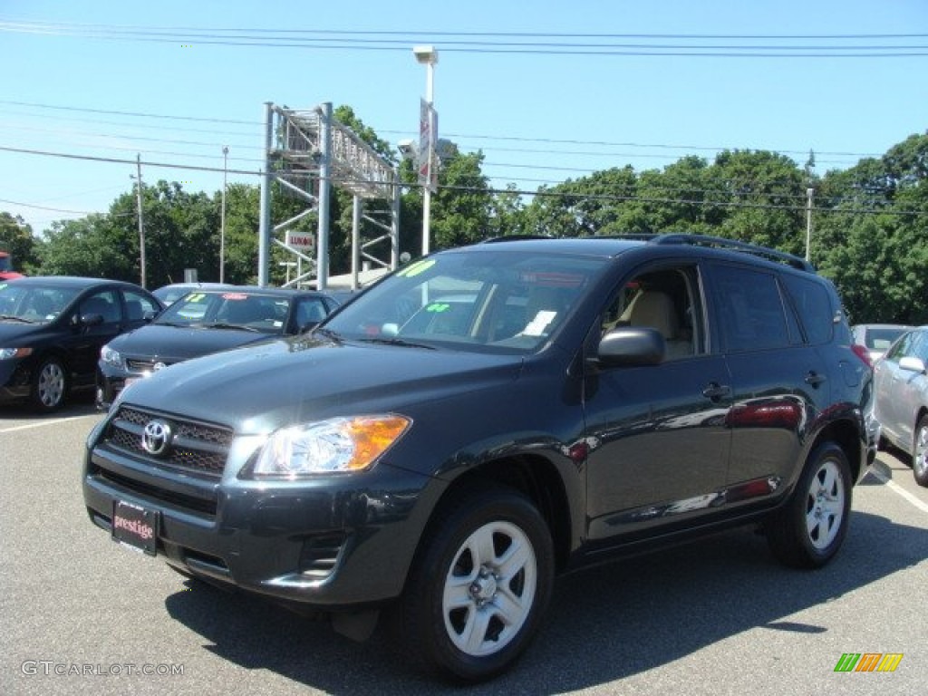 2010 RAV4 I4 4WD - Black Forest Pearl / Sand Beige photo #3