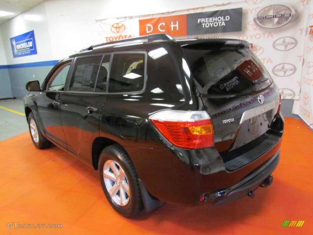 2009 Highlander V6 4WD - Black / Sand Beige photo #6