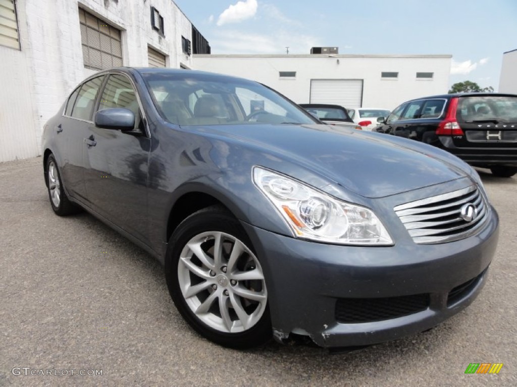 2008 G 35 x Sedan - Lakeshore Slate Light Blue / Graphite photo #1