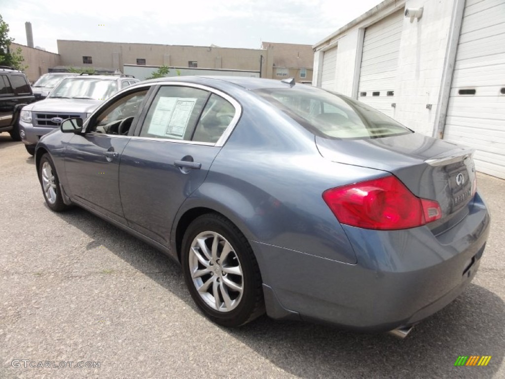 2008 G 35 x Sedan - Lakeshore Slate Light Blue / Graphite photo #11