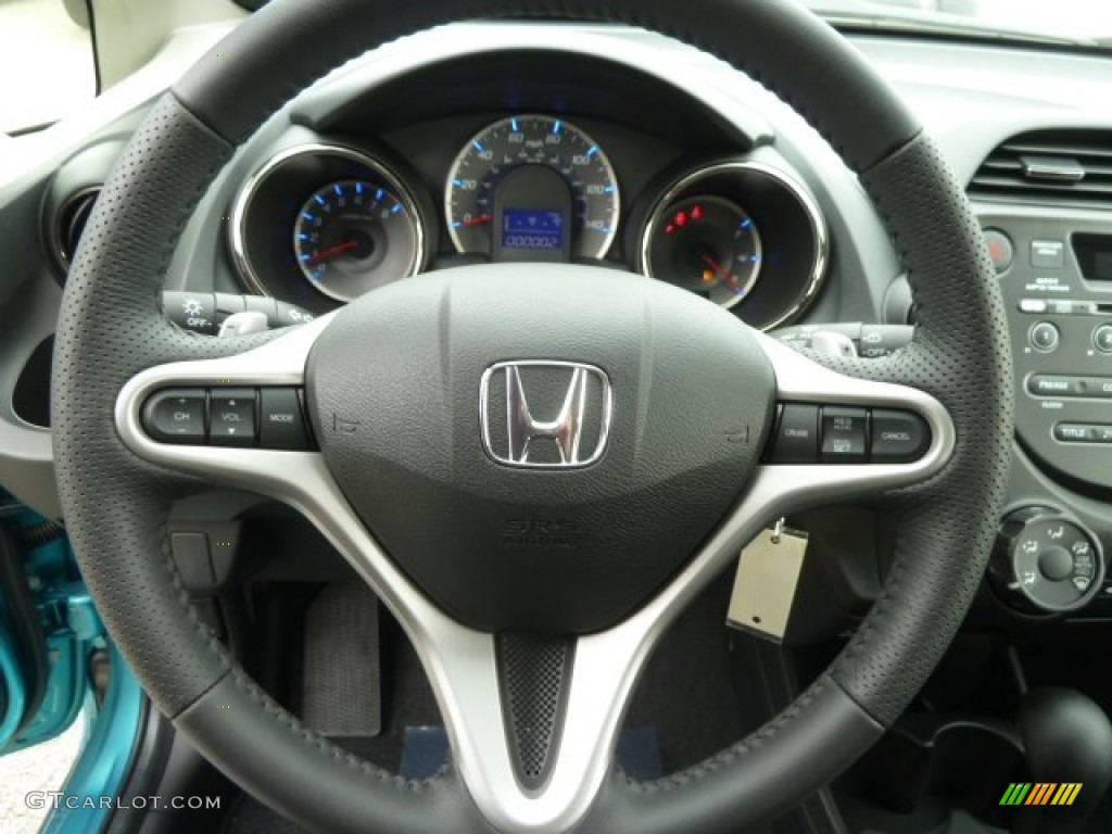 2012 Honda Fit Sport Black Steering Wheel Photo #67808541