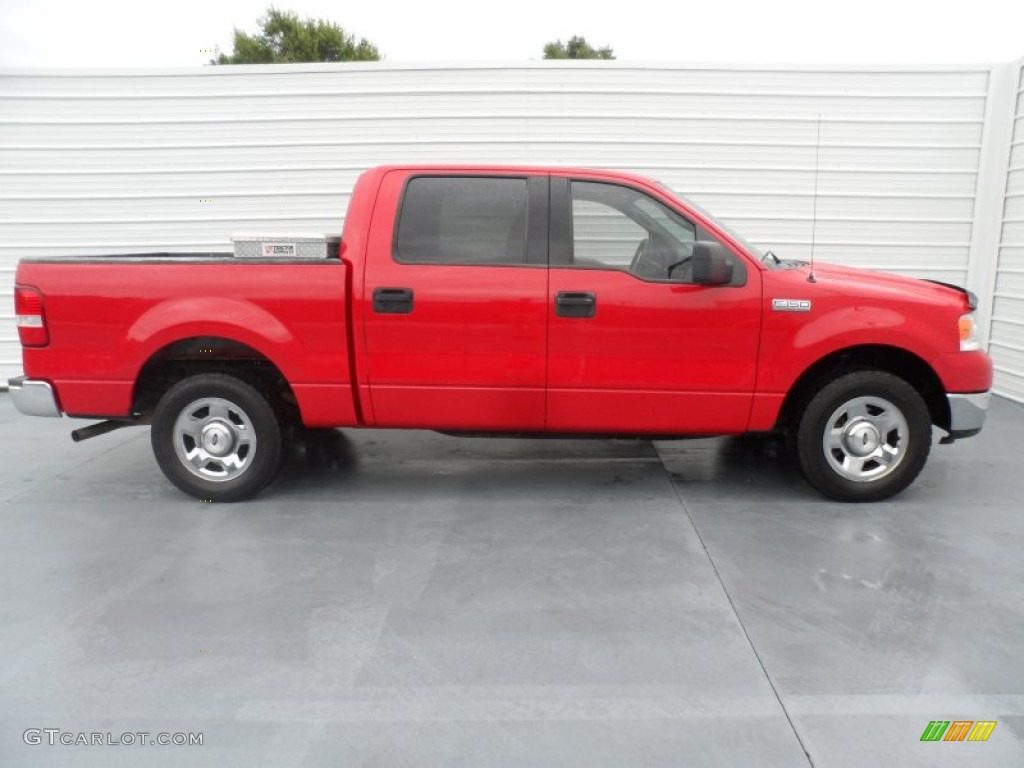 2004 F150 XLT SuperCrew - Bright Red / Medium/Dark Flint photo #2