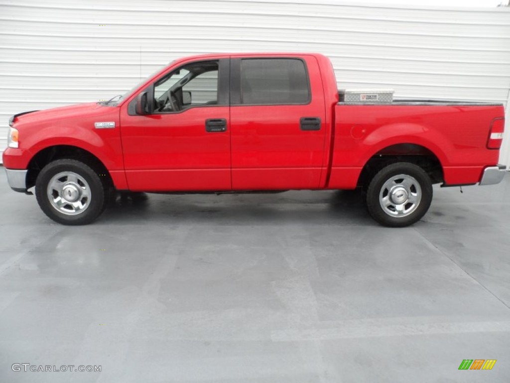 2004 F150 XLT SuperCrew - Bright Red / Medium/Dark Flint photo #5