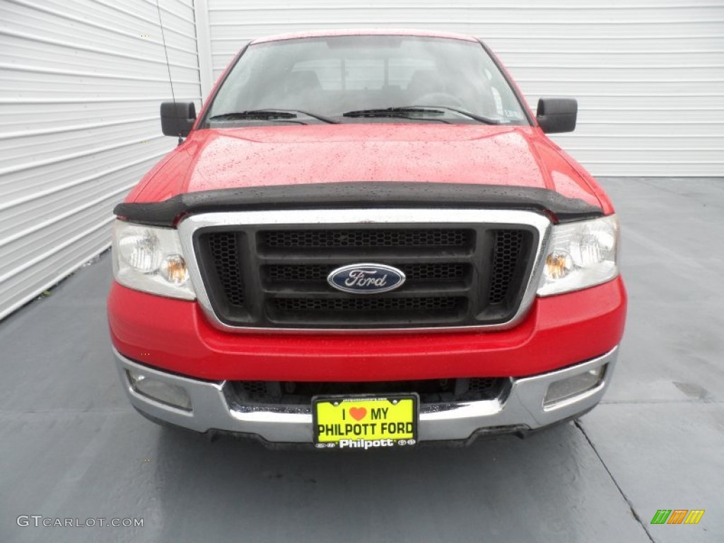 2004 F150 XLT SuperCrew - Bright Red / Medium/Dark Flint photo #7