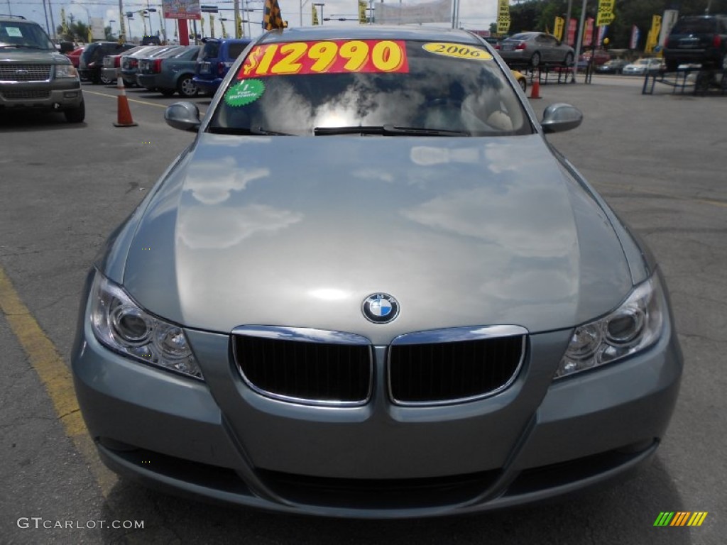 2006 3 Series 325i Sedan - Silver Grey Metallic / Beige photo #2