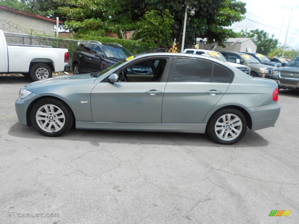 2006 3 Series 325i Sedan - Silver Grey Metallic / Beige photo #9