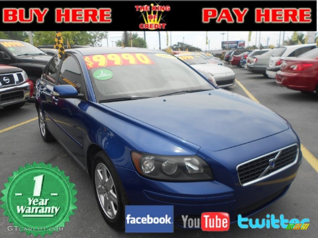2006 S40 2.4i - Brilliant Blue Metallic / Dark Beige/Quartz photo #1