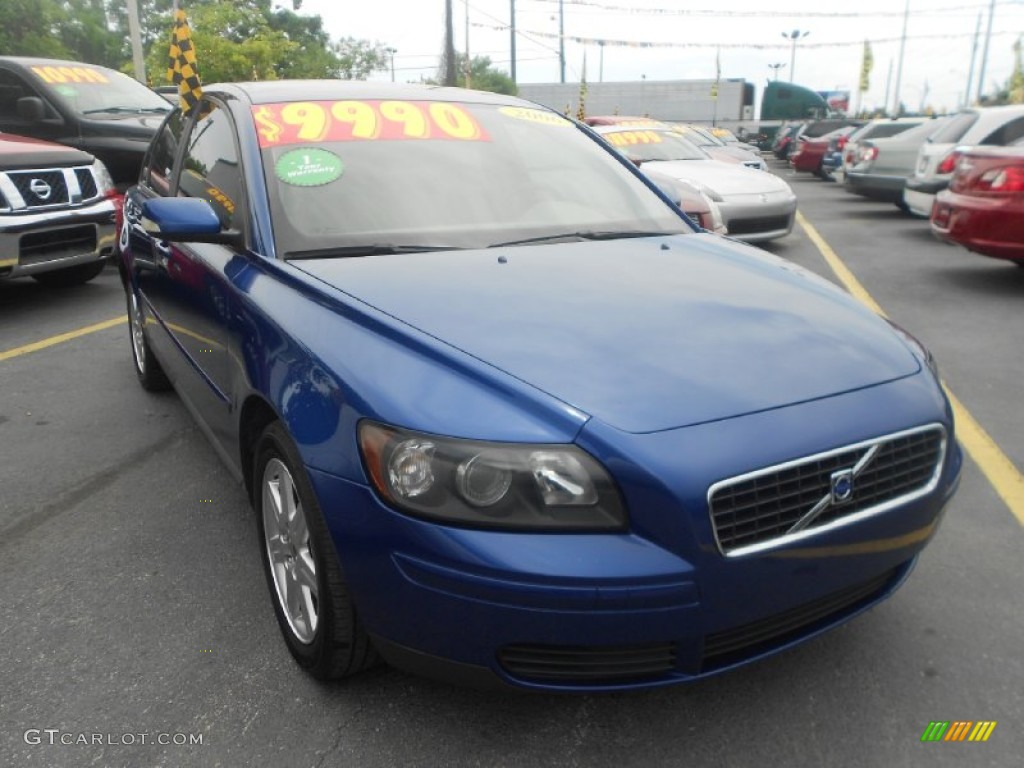 2006 S40 2.4i - Brilliant Blue Metallic / Dark Beige/Quartz photo #8