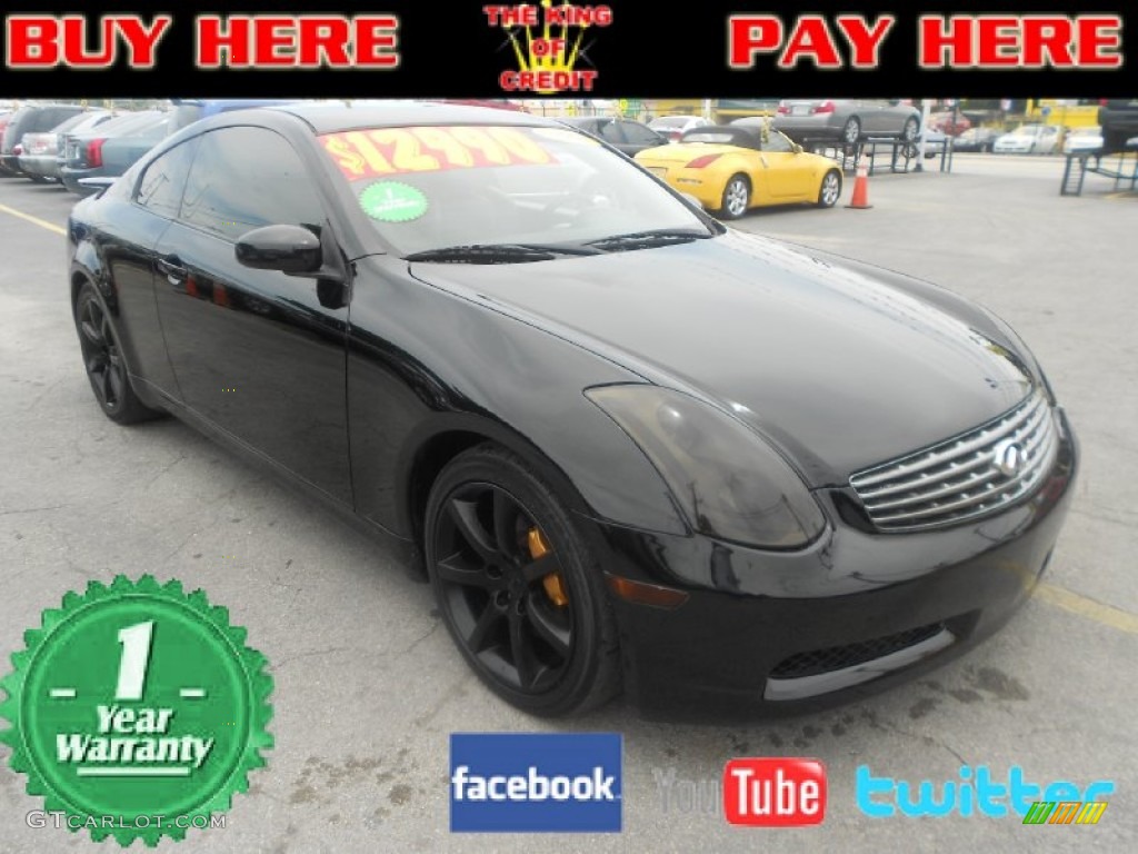 2003 G 35 Coupe - Black Obsidian / Graphite photo #1