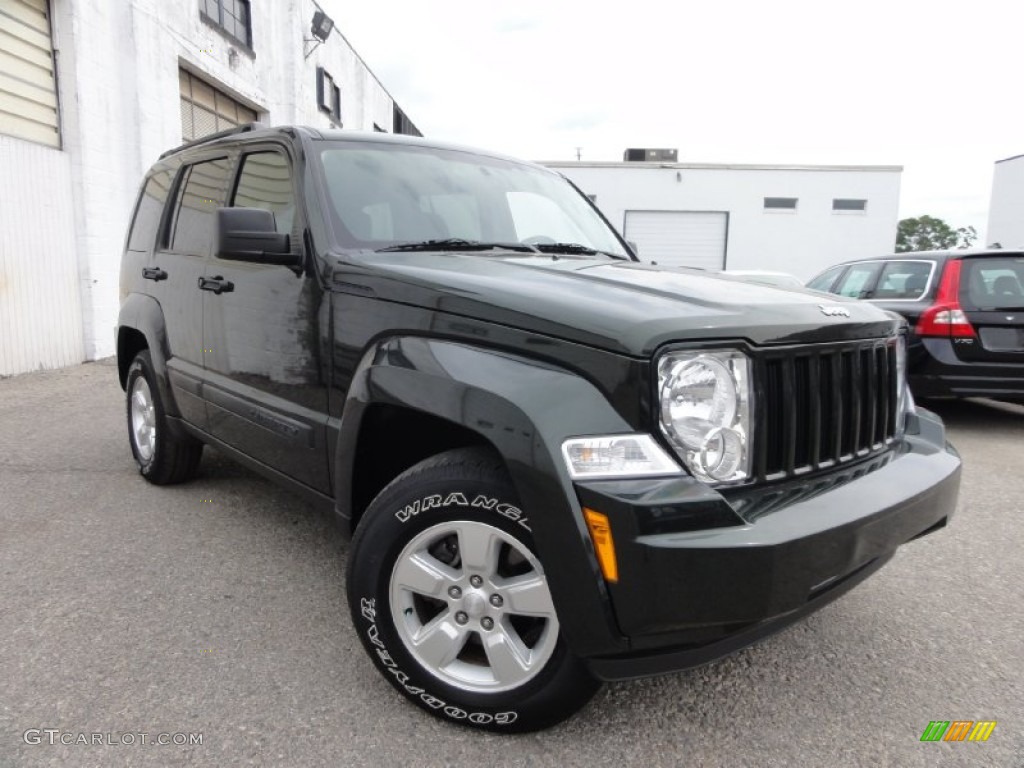 2010 Liberty Sport 4x4 - Natural Green Pearl / Dark Slate Gray photo #1