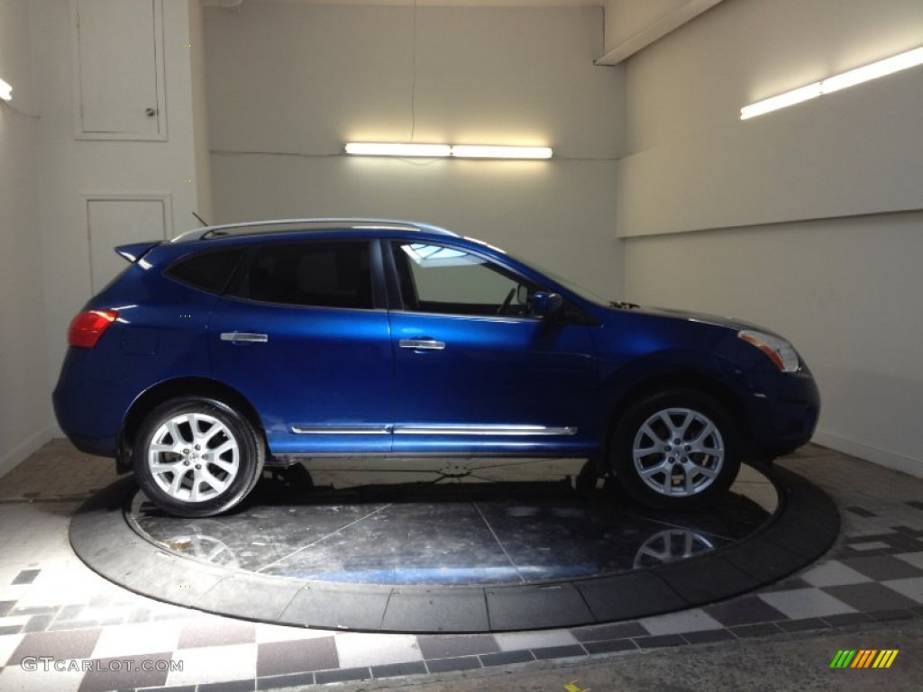 2011 Rogue SL AWD - Indigo Blue Metallic / Black photo #3