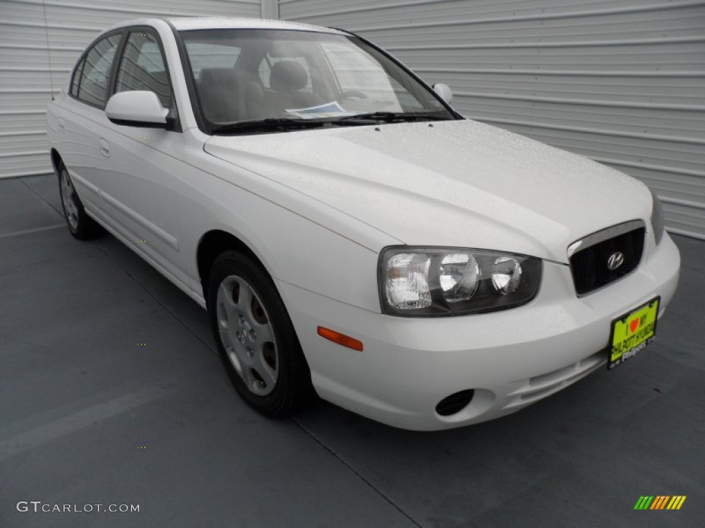 2001 Elantra GLS - Noble White / Beige photo #1