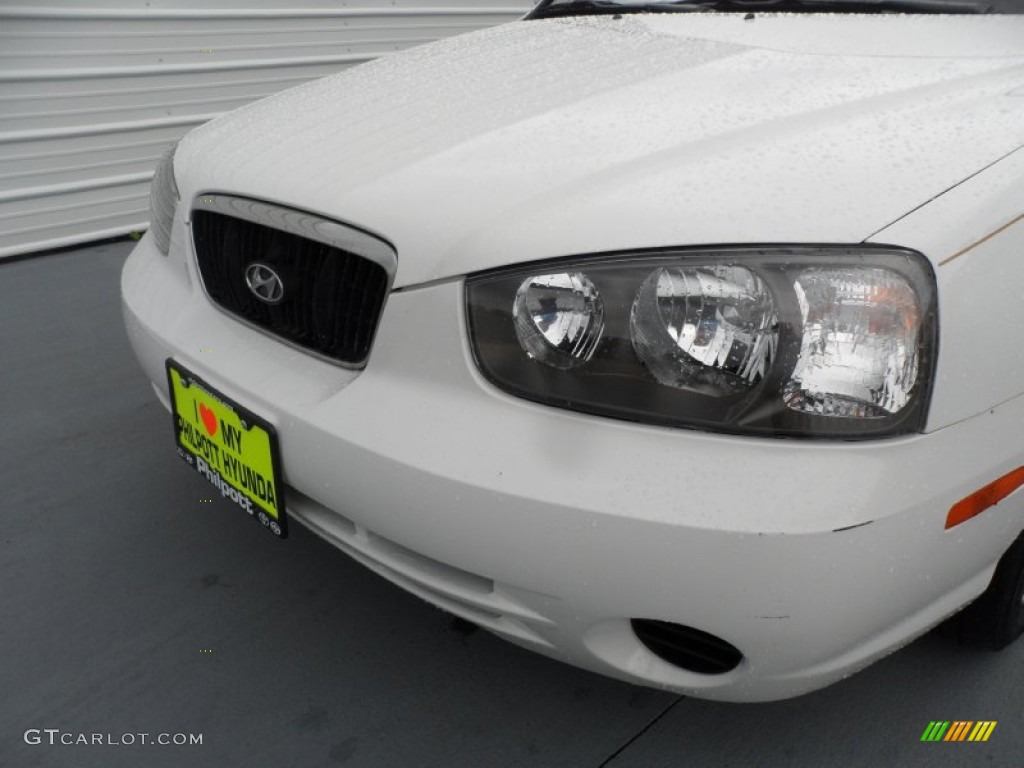 2001 Elantra GLS - Noble White / Beige photo #10