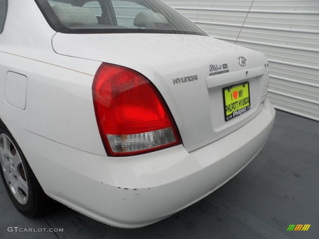 2001 Elantra GLS - Noble White / Beige photo #19