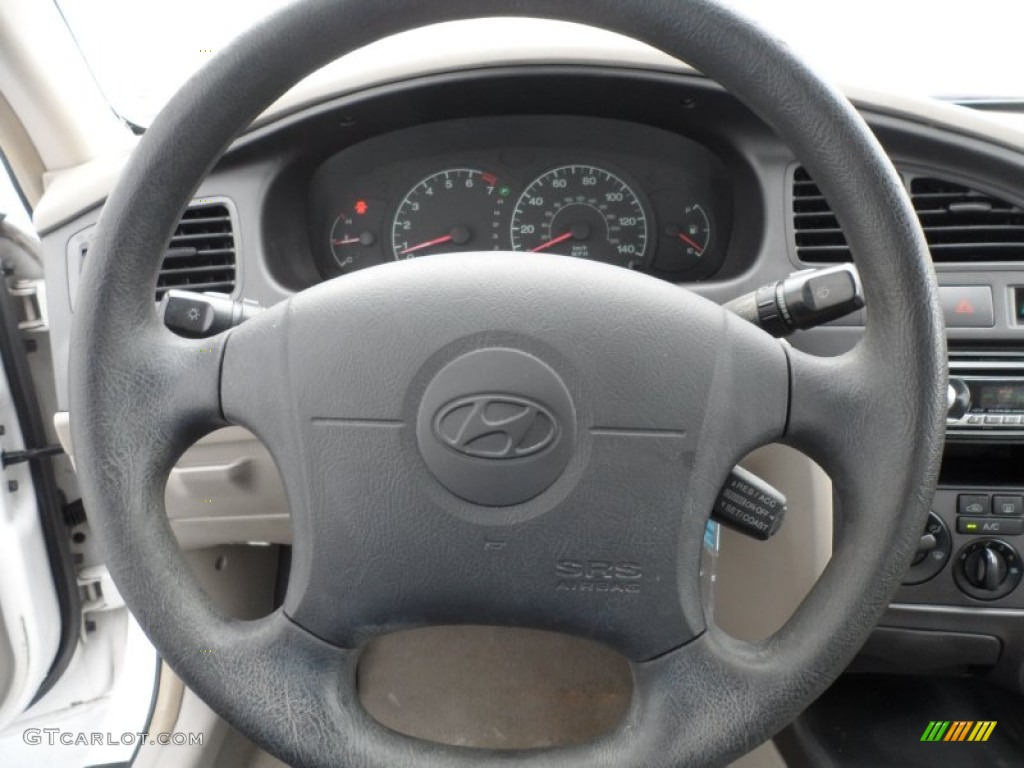 2001 Elantra GLS - Noble White / Beige photo #37