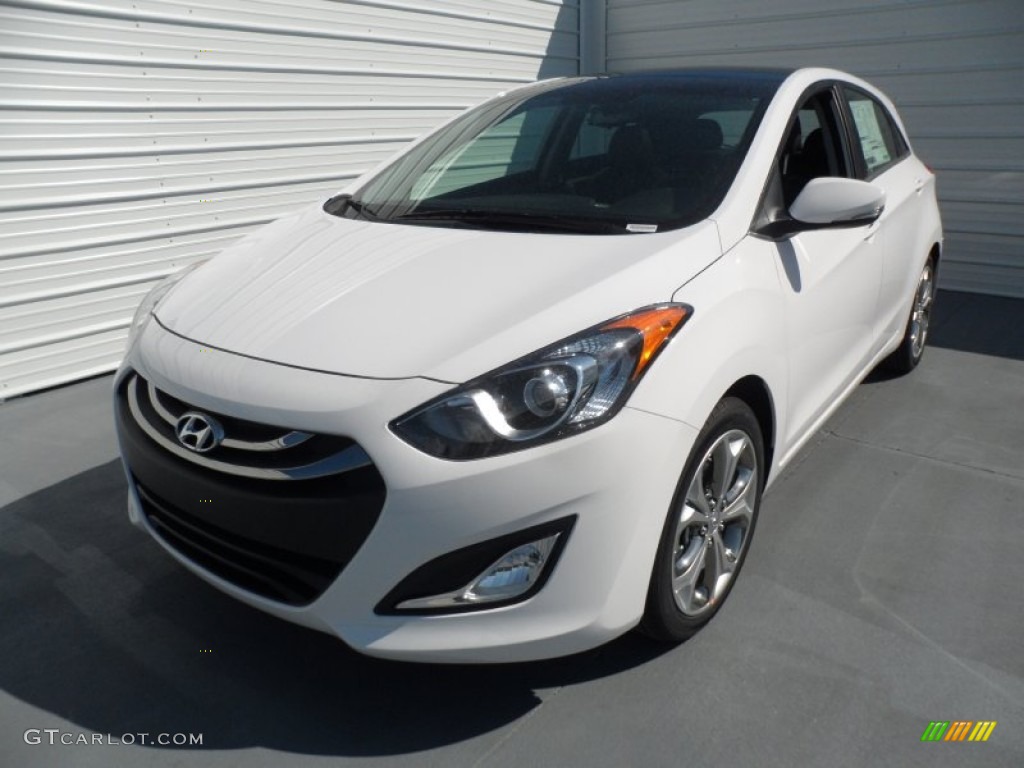 2013 Elantra GT - Shimmering White / Black photo #6