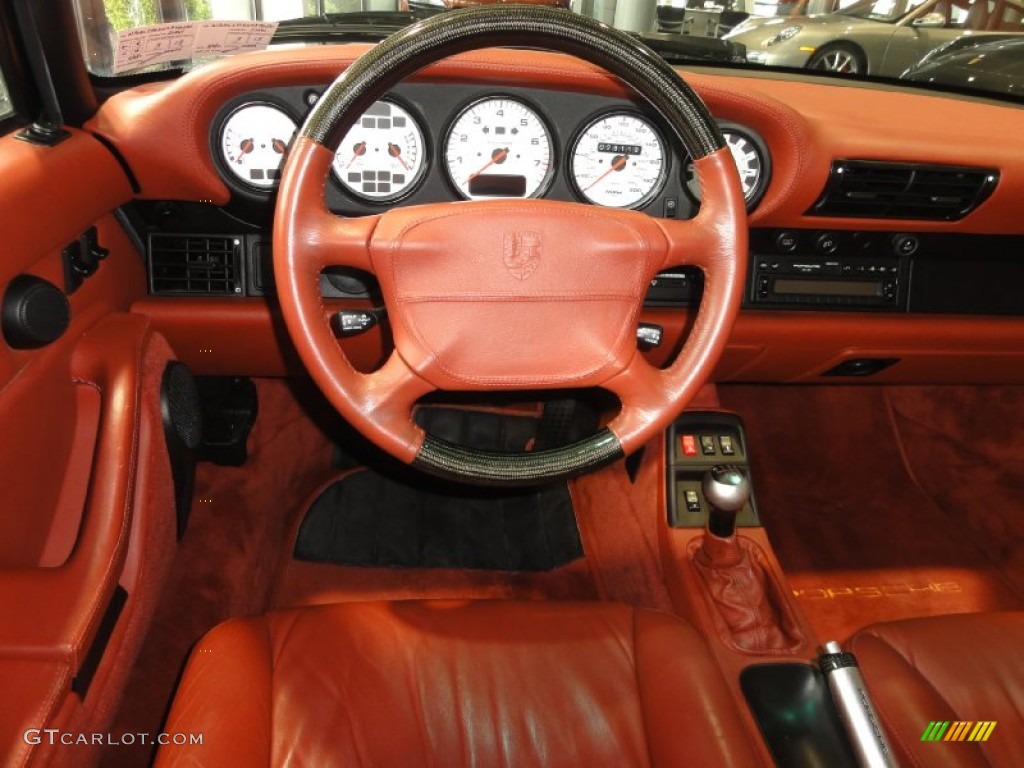 1997 Porsche 911 Turbo Boxster Red Dashboard Photo #67811097