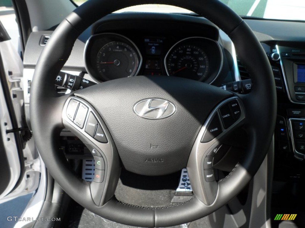 2013 Hyundai Elantra GT Black Steering Wheel Photo #67811137