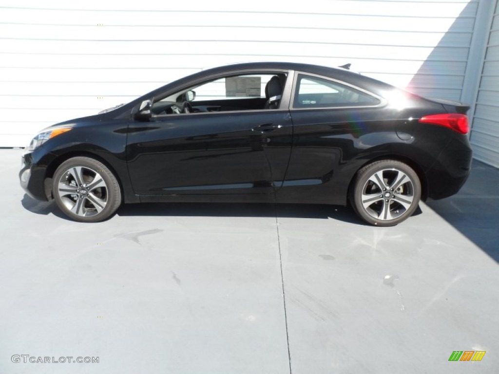 2013 Elantra Coupe SE - Black Noir Pearl / Gray photo #5