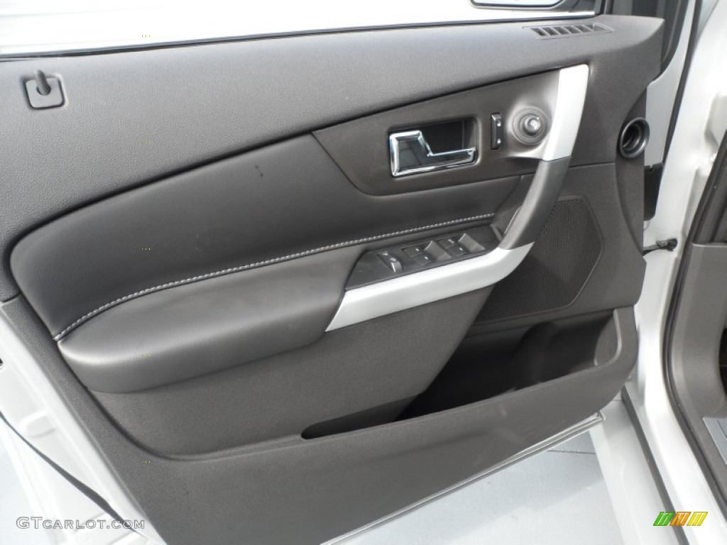 2013 Ford Edge Sport Charcoal Black/Liquid Silver Smoke Metallic Door Panel Photo #67811631