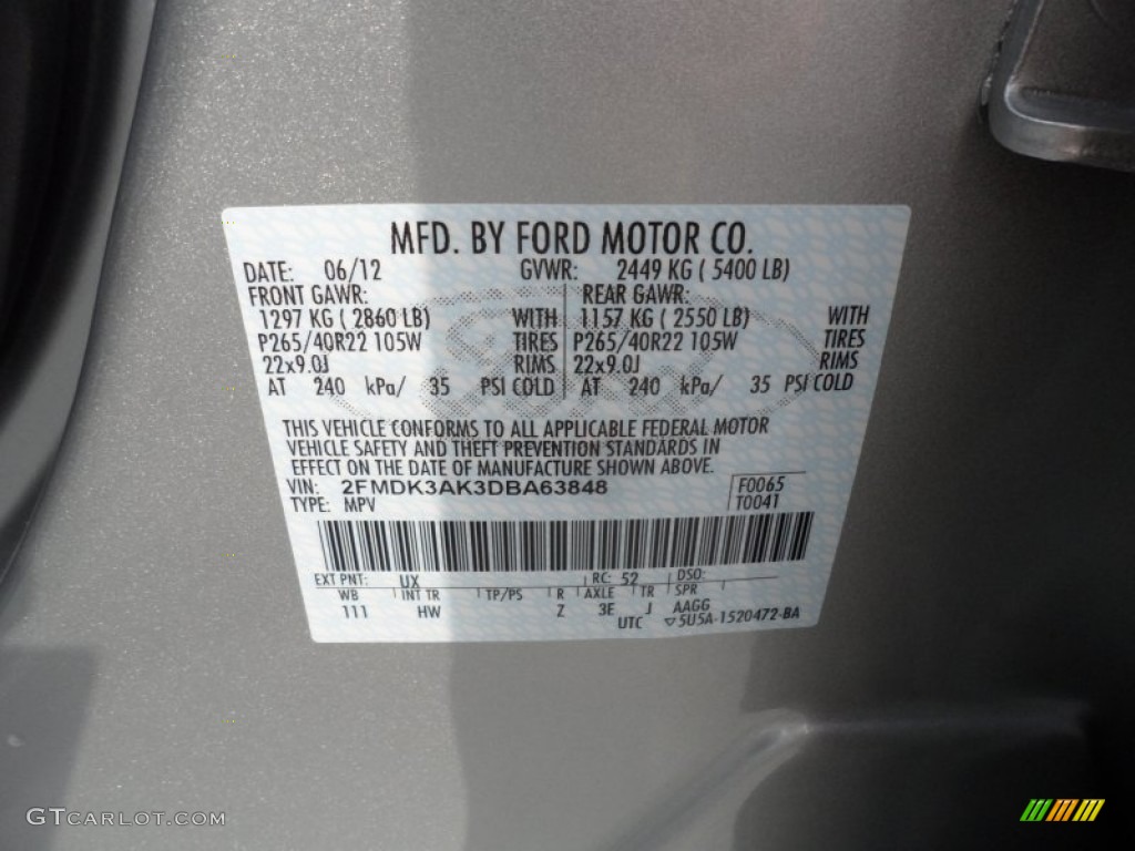 UX 2013 Ford Edge Sport Parts