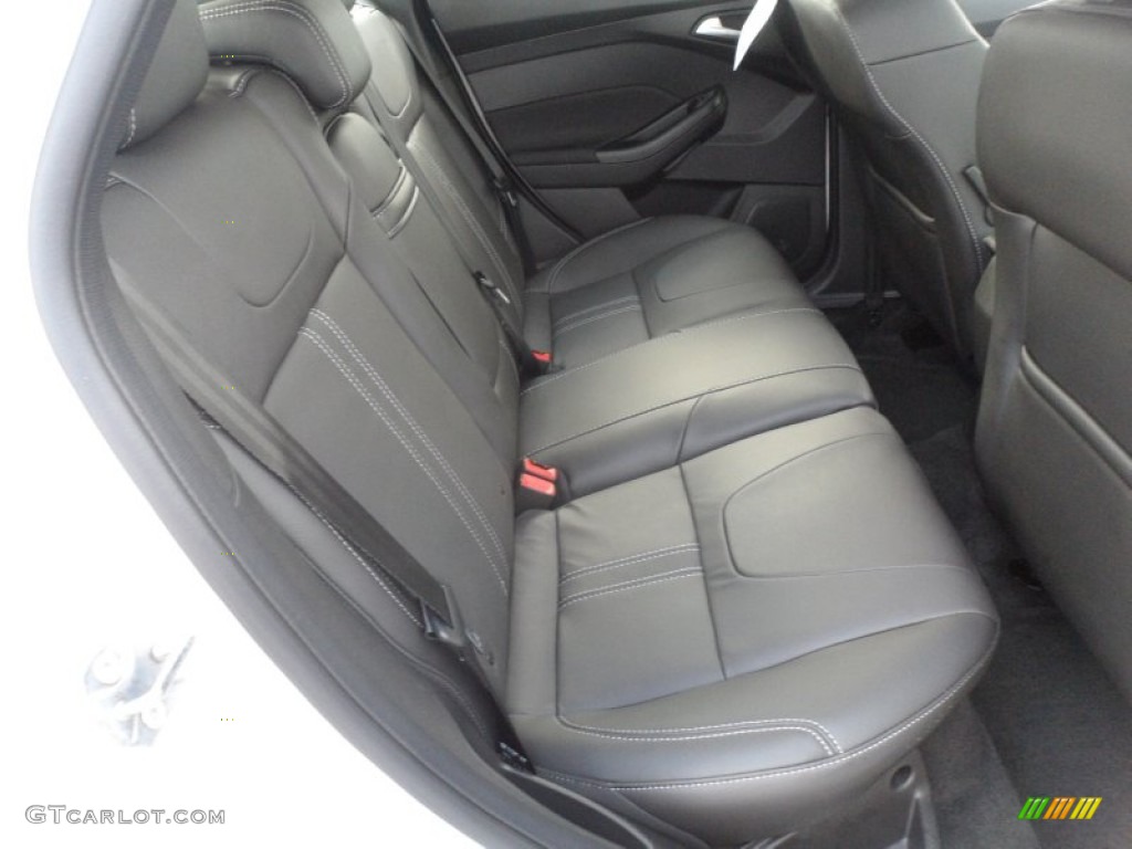 Charcoal Black Leather Interior 2012 Ford Focus Titanium 5-Door Photo #67812857