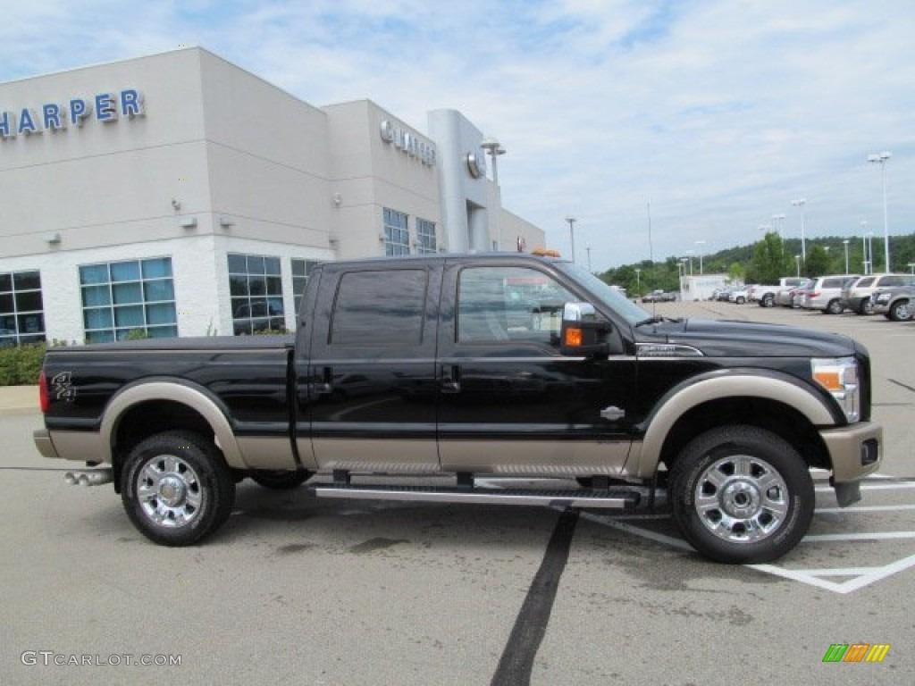 2012 F350 Super Duty King Ranch Crew Cab 4x4 - Black / Chaparral Leather photo #2